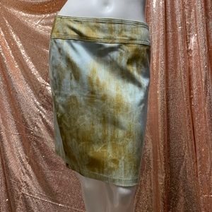 Tempo Paris Skirt Size 10 Jean Skirt Gold Accents